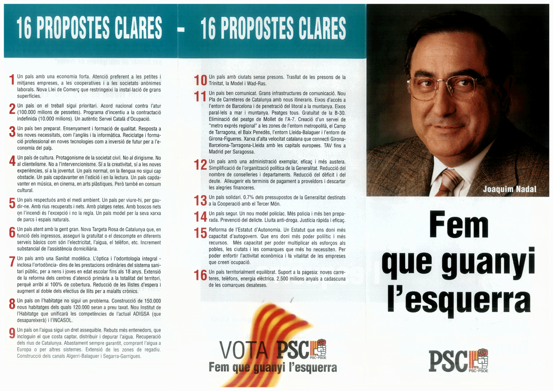 Joaquim Nadal : fem que guanyi l'esquerra